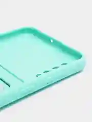 Белый чехол Samsung Galaxy, Самсунг Галакси A50 / A50s / A30s, силиконовый, с карманом для карты