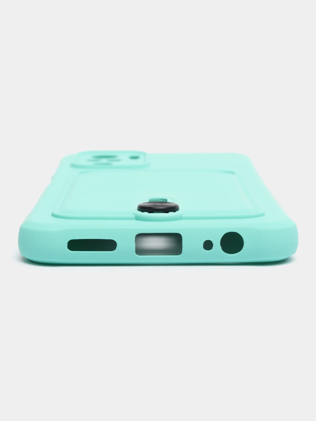 Бирюзовый чехол Xiaomi Redmi Note 10, 10S, Poco M5s (Сяоми Редми Нот 10, 10С), с карманом для карты