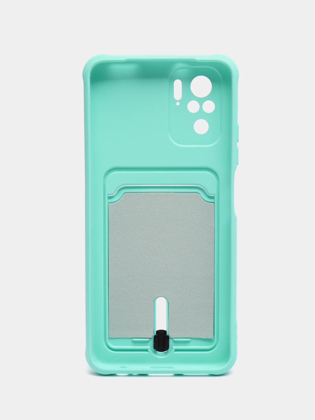 Бирюзовый чехол Xiaomi Redmi Note 10, 10S, Poco M5s (Сяоми Редми Нот 10, 10С), с карманом для карты
