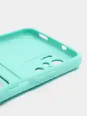 Бирюзовый чехол Xiaomi Redmi Note 10, 10S, Poco M5s (Сяоми Редми Нот 10, 10С), с карманом для карты