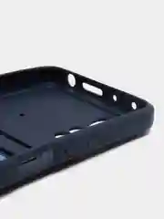 Темно-синий чехол Xiaomi Poco X4 Pro (Сяоми Поко Х4 Про), силиконовый, с карманом для карты