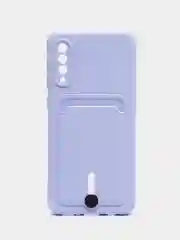 Лавандовый чехол Samsung Galaxy, Самсунг Галакси A50 / A50s / A30s, силиконовый, с карманом для карты