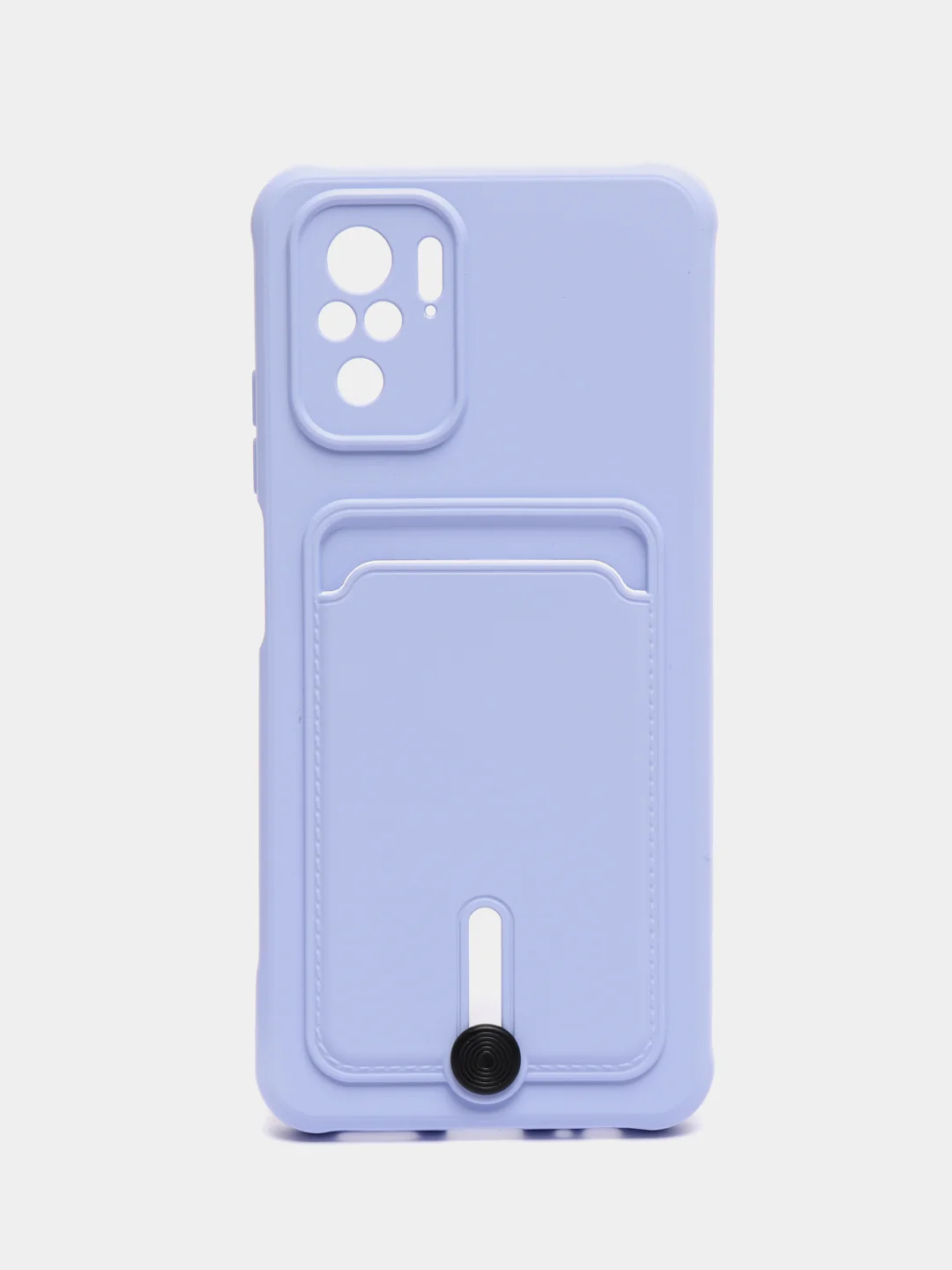 Лавандовый чехол Xiaomi Redmi Note 10, 10S, Poco M5s (Сяоми Редми Нот 10, 10С), с карманом для карты