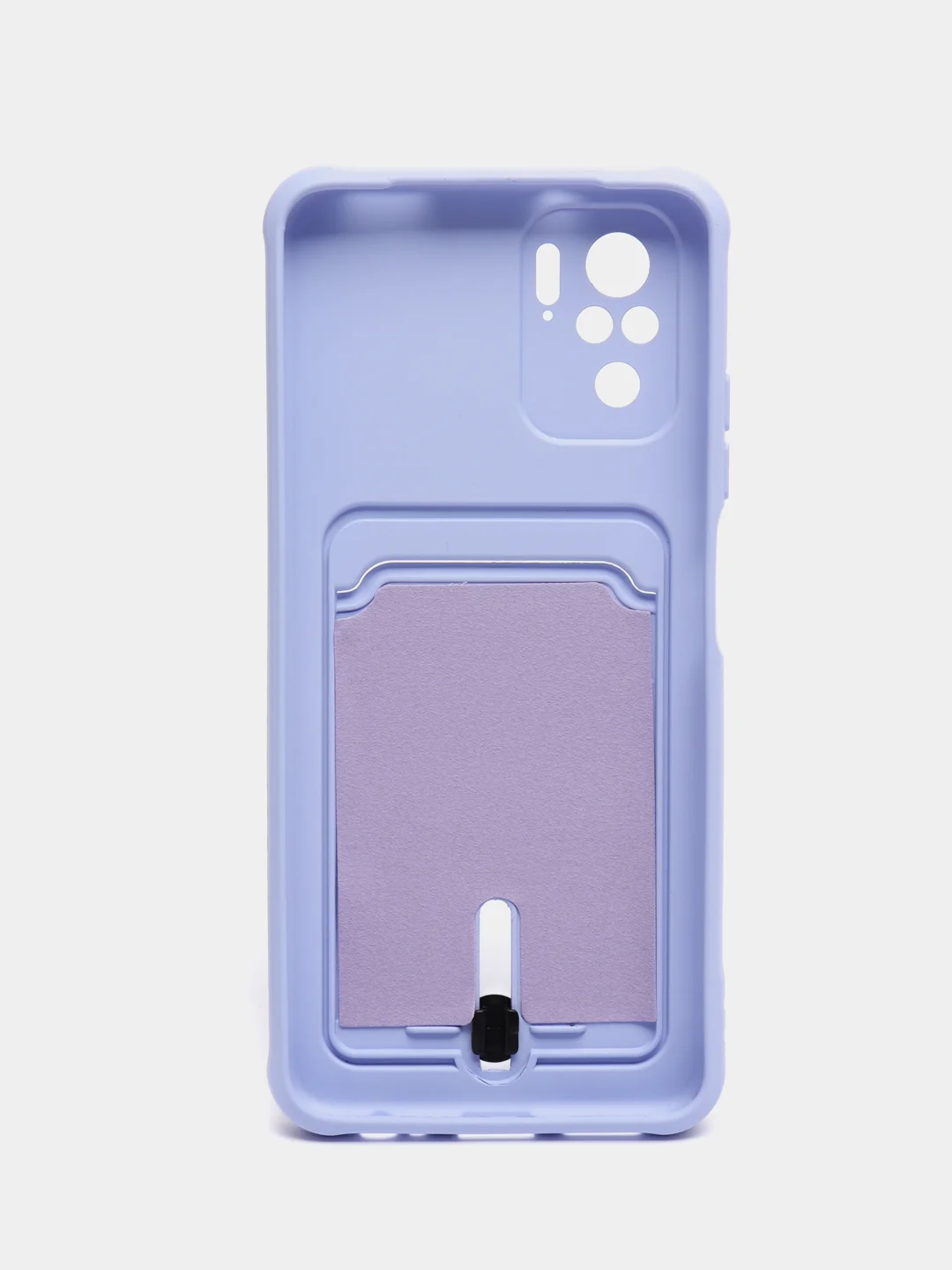 Лавандовый чехол Xiaomi Redmi Note 10, 10S, Poco M5s (Сяоми Редми Нот 10, 10С), с карманом для карты