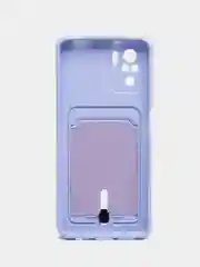 Лавандовый чехол Xiaomi Redmi Note 10, 10S, Poco M5s (Сяоми Редми Нот 10, 10С), с карманом для карты