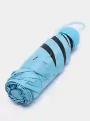 Голубой карманный зонт в капсуле/ футляре