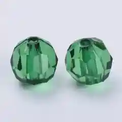 Тёмно-зелёный бусины граненые, прозрачные, хрустальная огранка, 30-500 г