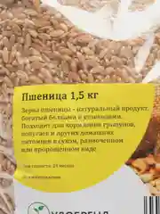 Пшеница цельная, корм для птиц и грызунов, 1,5 кг