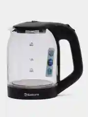 Чайник электрический Sakura SA-2736BK стеклянны с точечной подсветкой 1.8л
