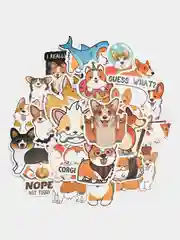 Стикеры "Корги", 50 штук