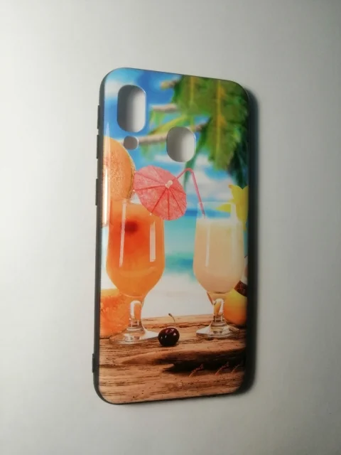 Силиконовый чехол Samsug A40 с рисунком