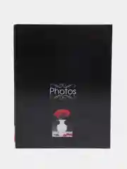 Багровый фотоальбом 100 фото, 10х15, "Цветы", твёрдая обложка