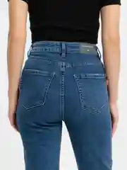 Синий женские джинсы MOM