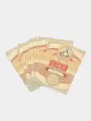 Кораллово-розовый этикетки  на бутылки для самогона, по 5 штук