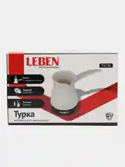 Leben турка электрическая с выключателем, 0,4 л, 700 Вт, молочный цвет, пластик