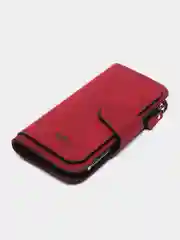 Бордовый кошелек женский, многофункциональный, картхолдер