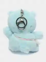 Голубой брелок для рюкзака/сумки/ключей Кот в кигуруми мягкий