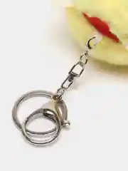 Желтый брелок для рюкзака/сумки/ключей Кот в кигуруми мягкий