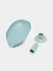 Голубой мыльница на ножке, с присоской, со сливом