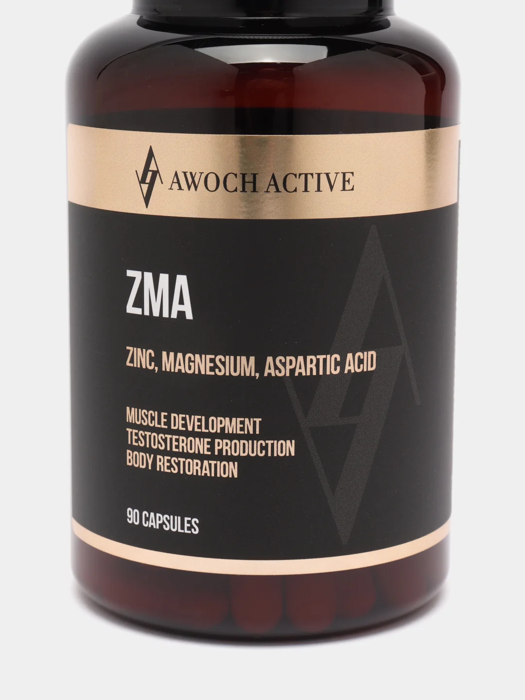 Бад к пище AWOCH ACTIVE ZMA, цинк, магний, аспарагиновая кислота, 60/90 капсул