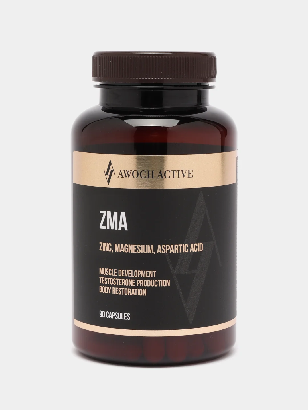 Бад к пище AWOCH ACTIVE ZMA, цинк, магний, аспарагиновая кислота, 60/90 капсул