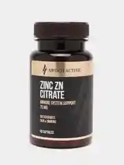 БАД к пище AWOCH ACTIVE ZINC CITRATE, цинк цитрат, 75 мг, 60 капсул, 27 г