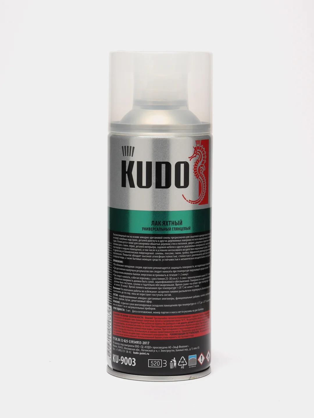 Лак универсальный KUDO, яхтный, 520 мл