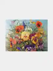 Алмазная мозаика картина вышивка из страз 30*40см, "Букет с анютками", 662574