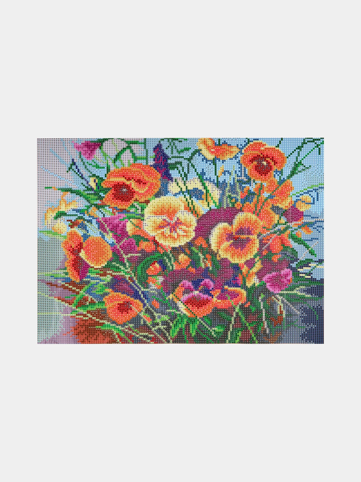 Алмазная мозаика картина вышивка из страз 30*40см, "Букет с анютками", 662574