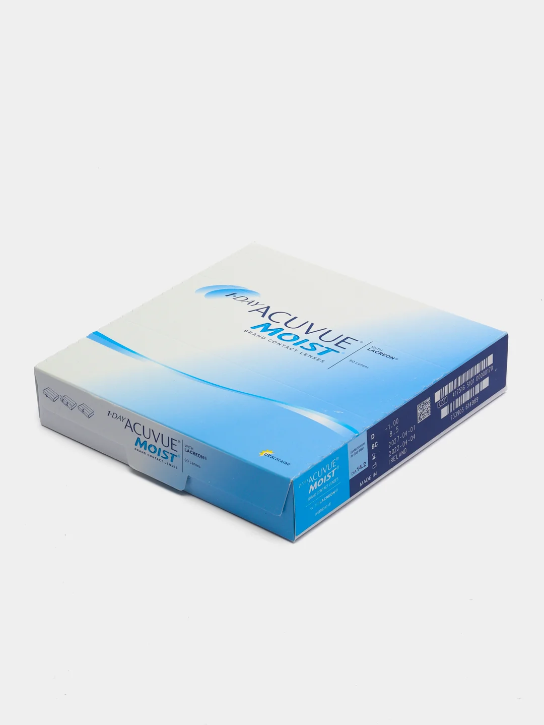 Контактные линзы 1-Day Acuvue Moist 90 линз R 8,5 (-0,5) - (-12,0)