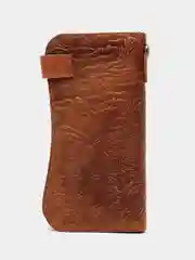 Бежевый меланж кошелек/ мужской/ натуральная кожа