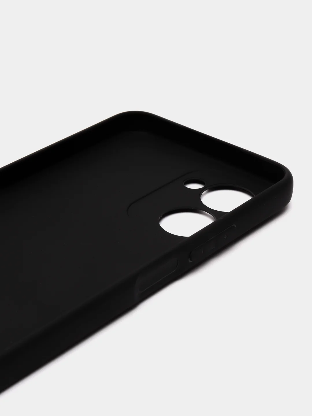 Черный чехол BROSCORP для Realme C33, матовый, силиконовый, тонкий, бортик вокруг камер