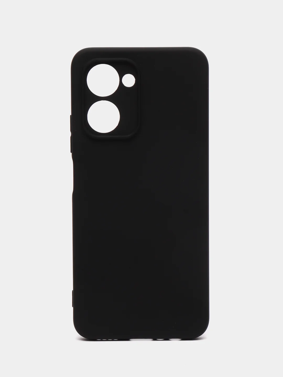 Черный чехол BROSCORP для Realme C33, матовый, силиконовый, тонкий, бортик вокруг камер
