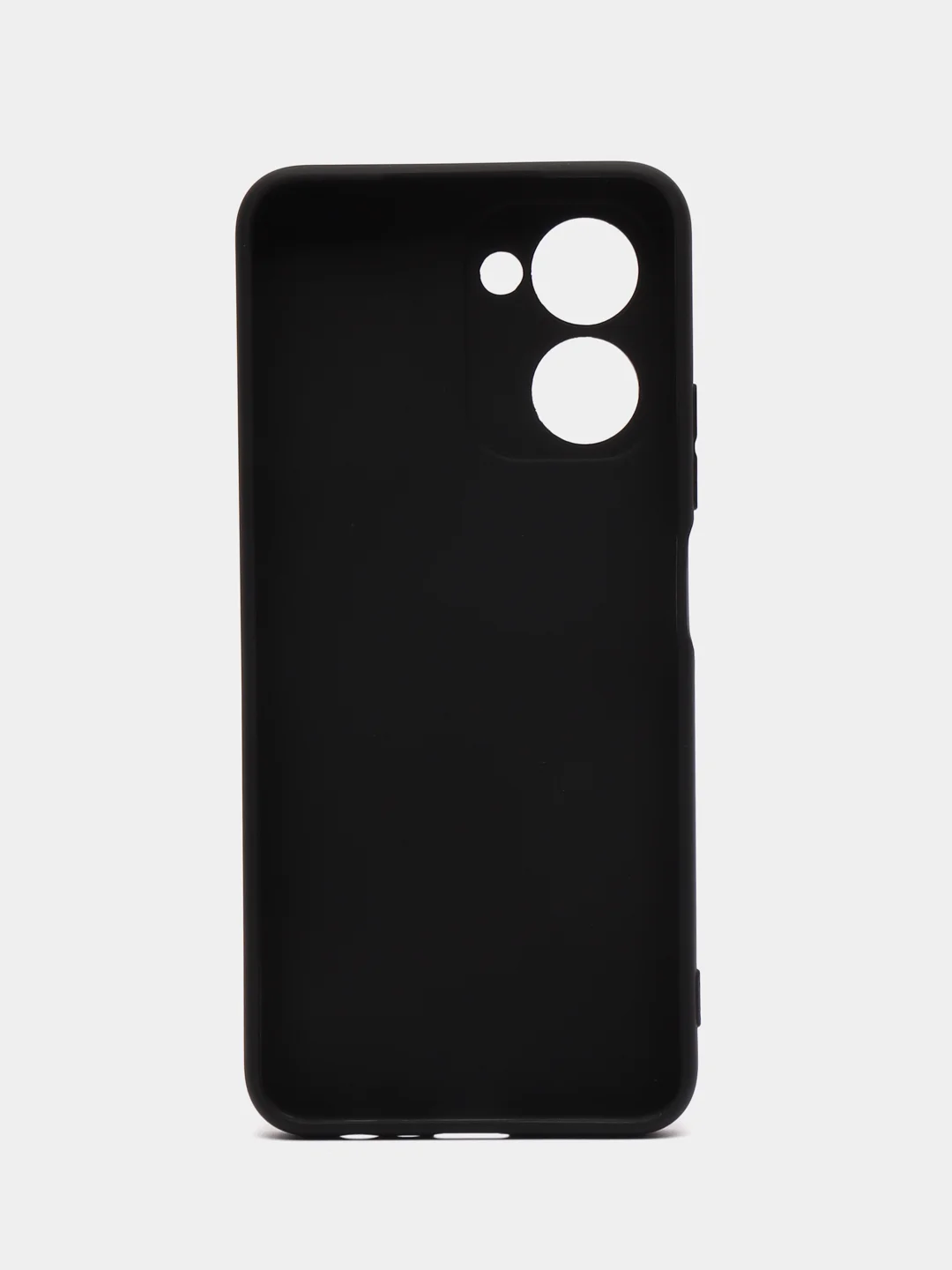 Черный чехол BROSCORP для Realme C33, матовый, силиконовый, тонкий, бортик вокруг камер