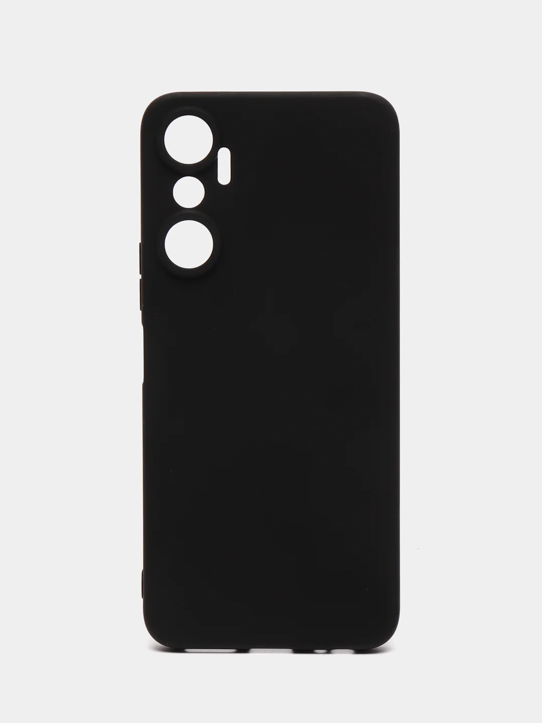Черный чехол для Infinix Hot 20 матовый BROSCORP силиконовый тонкий с защитой камер