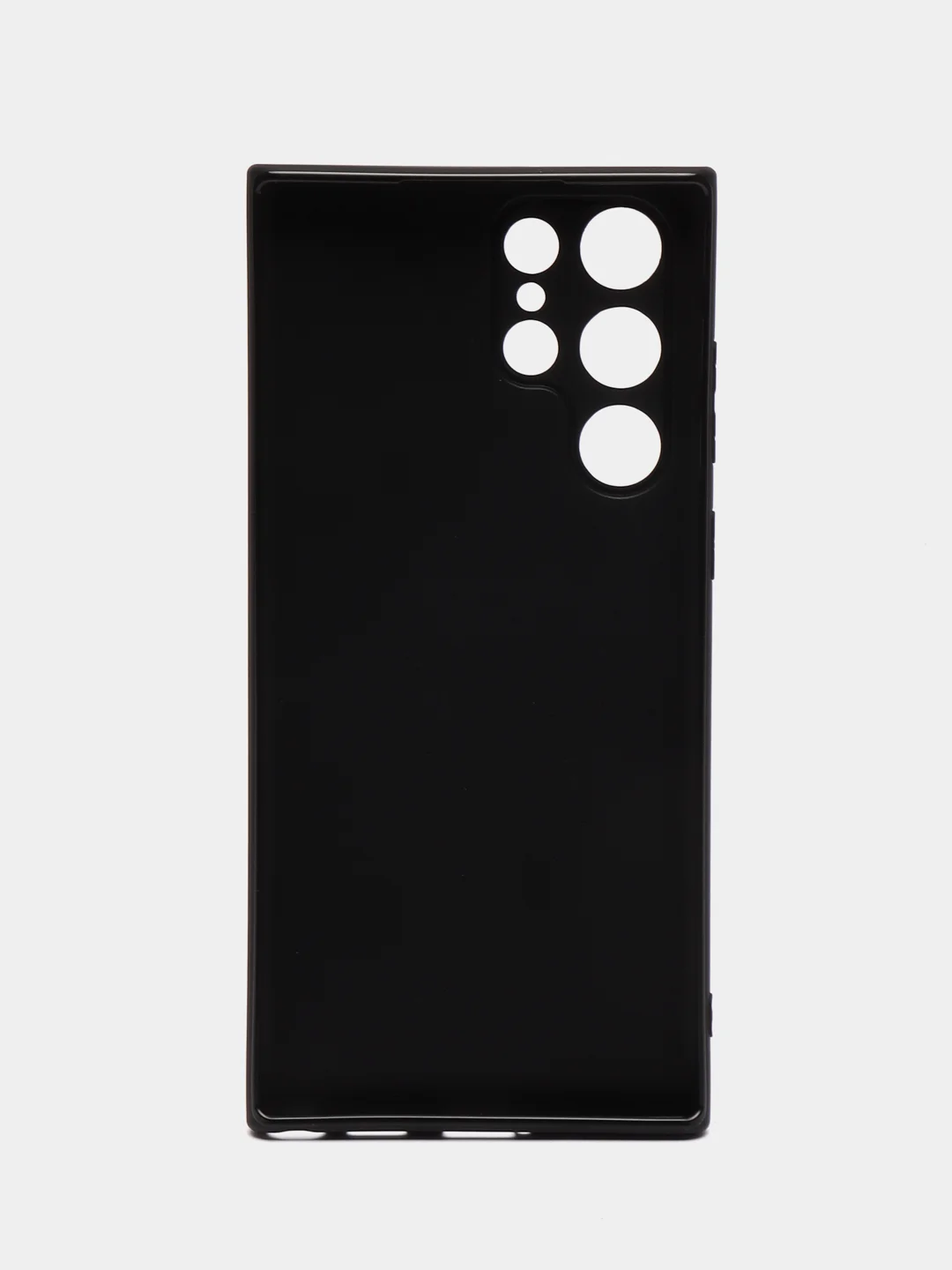 Черный чехол BROSCORP для Samsung Galaxy S22 Ultra матовый силиконовый тонкий бортик вокруг камер