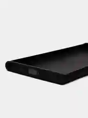 Черный чехол BROSCORP для Samsung Galaxy S22 Ultra матовый силиконовый тонкий бортик вокруг камер
