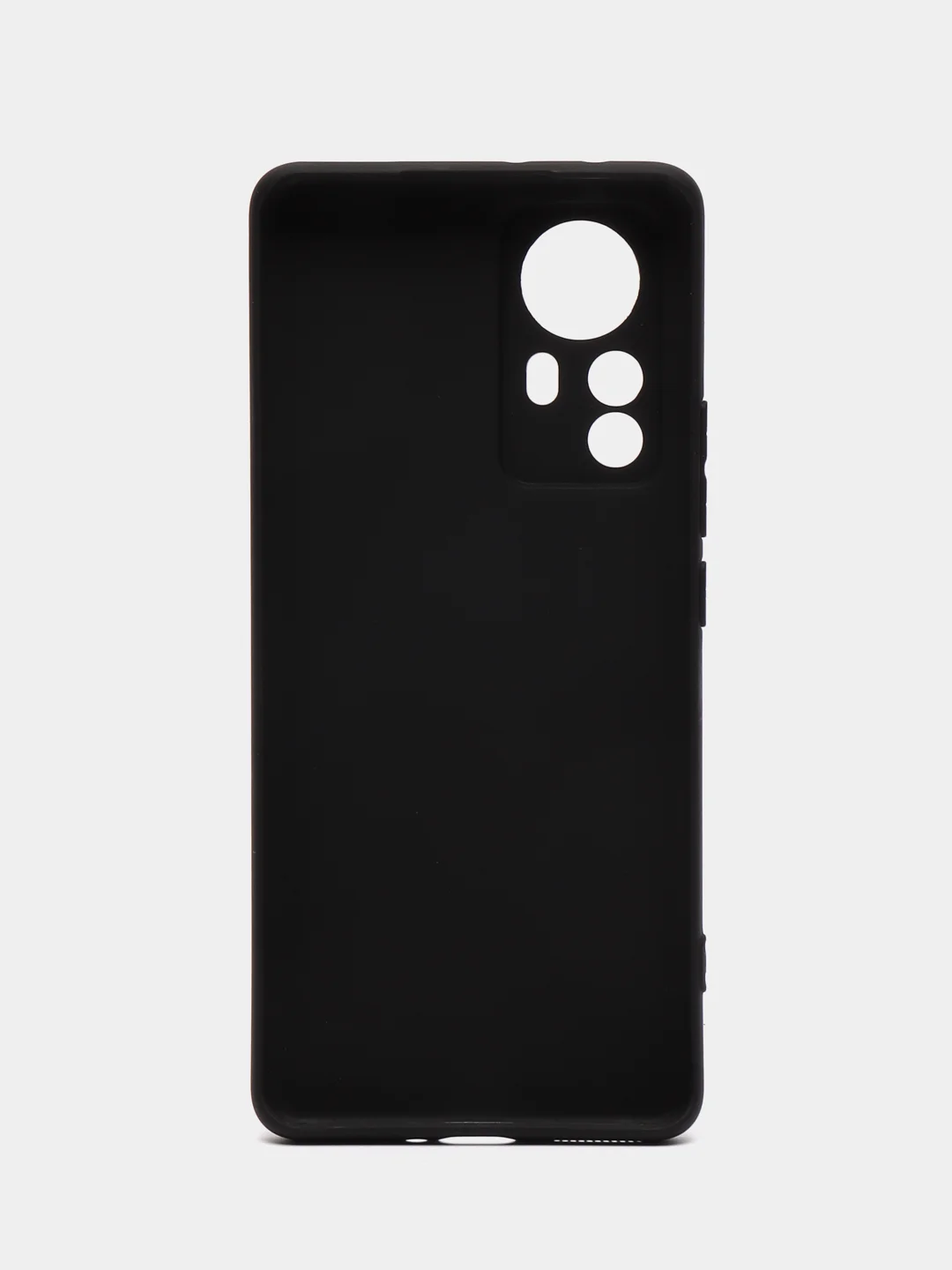 Черный чехол для Xiaomi 12 Pro / 12S Pro силиконовый BROSCORP тонкий матовый, покрытие soft-touch