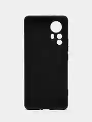 Черный чехол для Xiaomi 12 Pro / 12S Pro силиконовый BROSCORP тонкий матовый, покрытие soft-touch