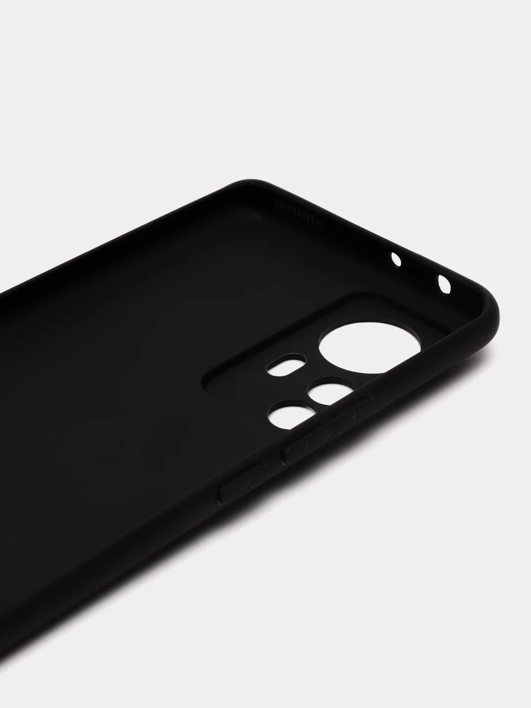 Черный чехол для Xiaomi 12 Pro / 12S Pro силиконовый BROSCORP тонкий матовый, покрытие soft-touch