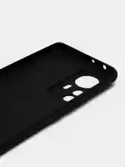 Черный чехол для Xiaomi 12 Pro / 12S Pro силиконовый BROSCORP тонкий матовый, покрытие soft-touch