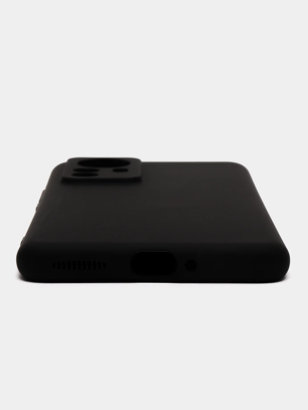 Черный чехол для Xiaomi 12 Pro / 12S Pro силиконовый BROSCORP тонкий матовый, покрытие soft-touch