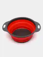 Красный дуршлаг складной силиконовый с ручками, сито, 2 размера