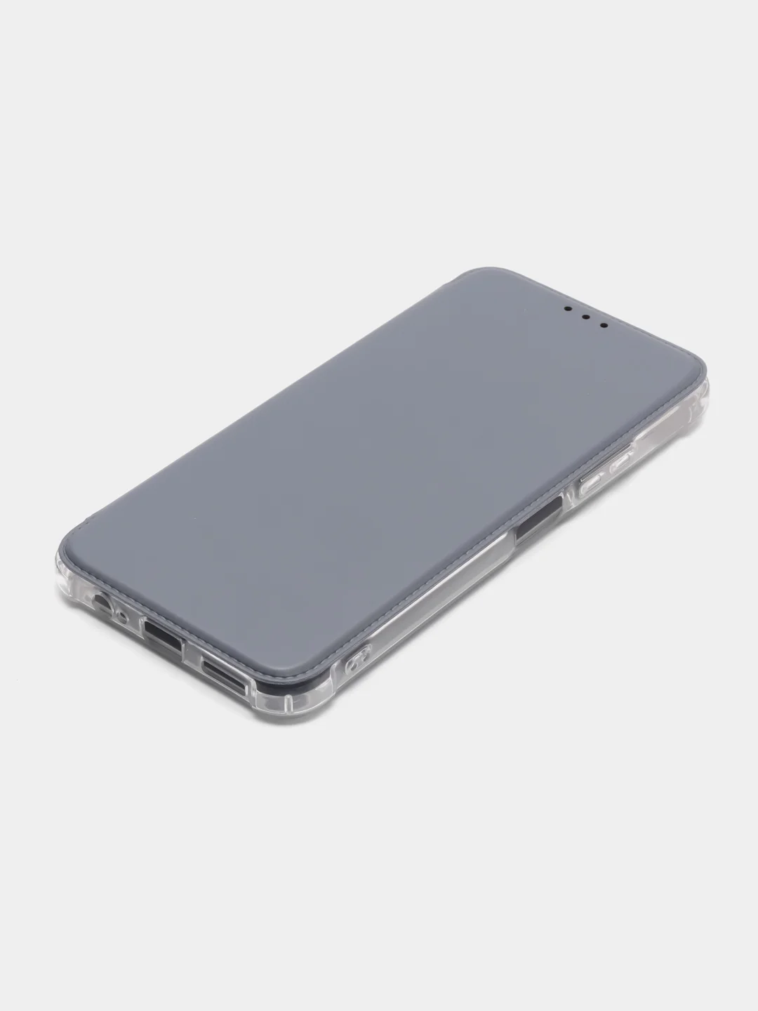 Серебряный чехол-книжка для HUAWEI nova Y71 / Y70 / Y70 Plus (Хуавей Нова у70 / у70 Плюс)