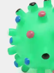 Зеленый мячик резиновый для собак, с пищалкой