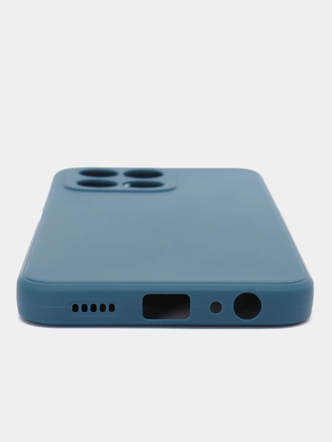 Синий силиконовый чехол для Honor X8 5G, Honor X6 (Хонор Х8 5Г, Х6), прозрачный