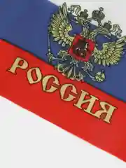 Флаг  России триколор , 9 мая с гербом, 12 штук в упаковке, полиэфирный шёлк, 14*20см