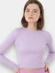 Лавандовый лонгслив женский, с длинным рукавом