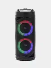 Черный портативная колонка ZQS-6212, c микрофоном, радио и светомузыкой
