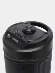 Черный портативная колонка ZQS-6212, c микрофоном, радио и светомузыкой